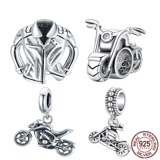 925 Sterling Silver Motorcycle Charm