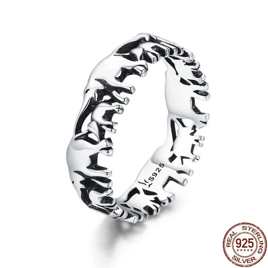 925 Sterling Silver Stackable Animal Collection Elephant Family Finger Rings