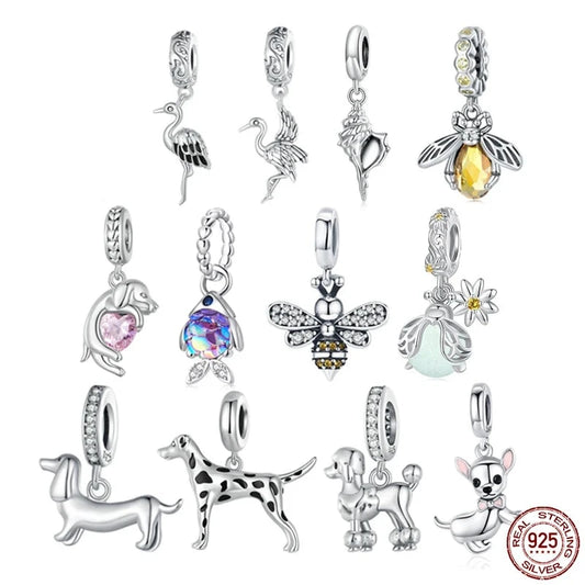 925 Sterling Silver Vivid Cat Pendant Charms