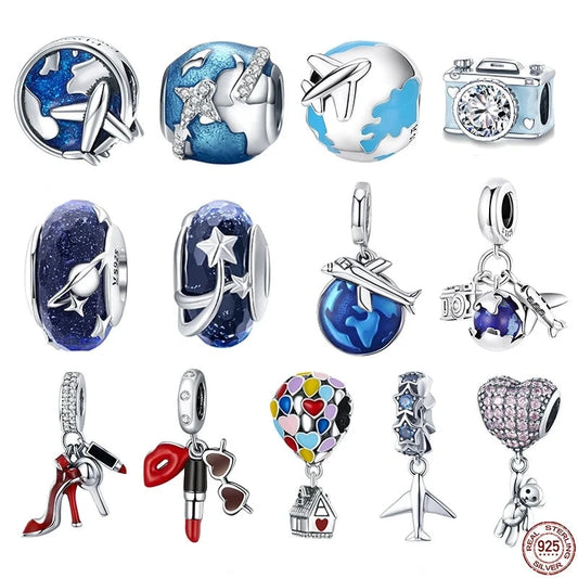 925 Sterling Silver Travelling Charms