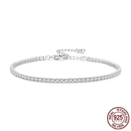 925 Sterling Silver Women Adjustable Tennis Bracelet