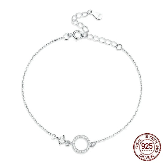 925 Sterling Silver Simple Ring Bracelet