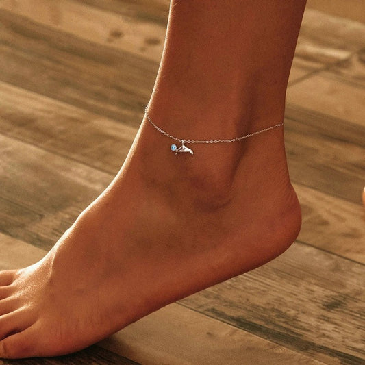 925 Sterling Silver Fish Tail Foot Anklets